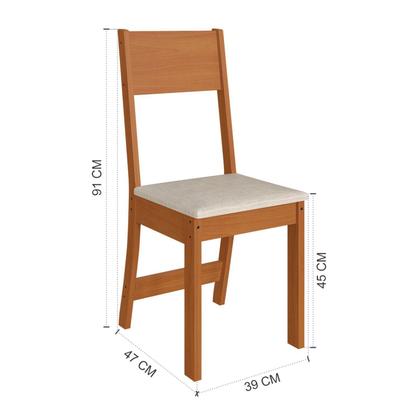 Imagem de Conjunto Sala de Jantar 1 Mesa Tampo MDF Redondo 4 Cadeiras Malta