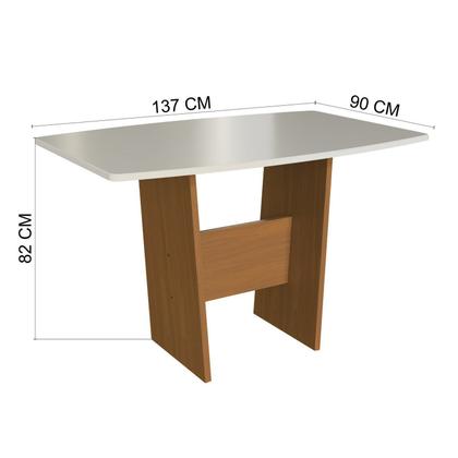 Imagem de Conjunto Sala de Jantar 1 Mesa Tampo MDF Retangular com 4 Cadeiras Atenas