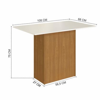 Imagem de Conjunto Sala de Jantar 1 Mesa Tampo MDP Retangular com 4 Cadeiras Cozinha Dalila Yescasa