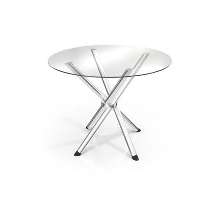 Imagem de Conjunto Sala de Jantar 1 Mesa Tampo Vidro Redondo 4 Cadeiras Portugal