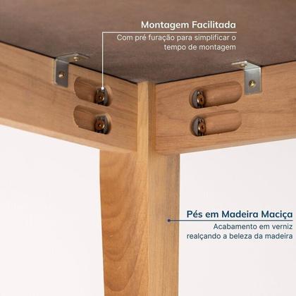 Imagem de Conjunto Sala de Jantar 1 Mesa Tangará 180cm 6 Cadeiras Estofadas Miriti CabeCasa MadeiraOriginals