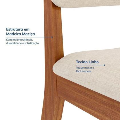 Imagem de Conjunto Sala de Jantar 1 Mesa Tangará 180cm 6 Cadeiras Estofadas Miriti CabeCasa MadeiraOriginals