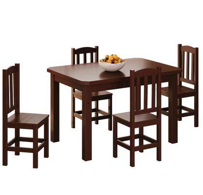 Imagem de Conjunto Sala de Jantar 120x88 Com 4 Cadeiras Diamante