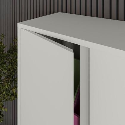 Imagem de Conjunto Sala De Jantar 2 Peças Armário Alto E Buffet Balcão - Fendi E Freijó Fendi E Freijó