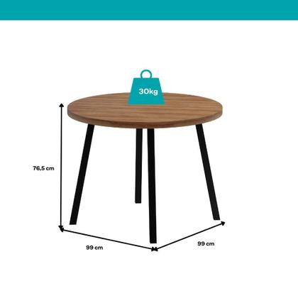 Imagem de Conjunto Sala de Jantar 4 Cadeiras Austin Carraro Nogal Preto