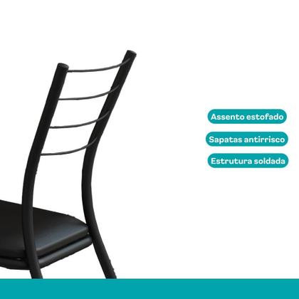 Imagem de Conjunto Sala de Jantar 4 Cadeiras Austin Carraro Nogal Preto