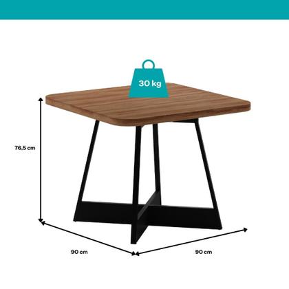 Imagem de Conjunto Sala de Jantar 4 Cadeiras Charlotte Carraro Nogal Preto