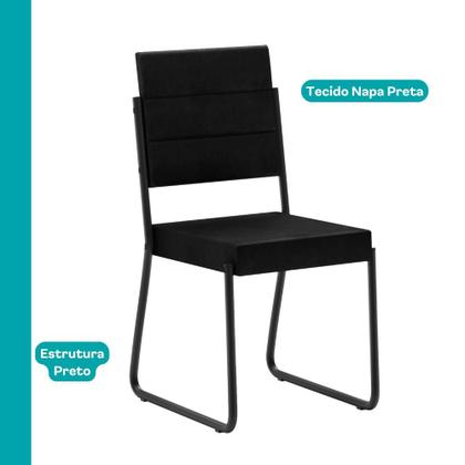 Imagem de Conjunto Sala de Jantar 4 Cadeiras Charlotte Carraro Nogal Preto