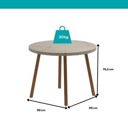 Imagem de Conjunto Sala de Jantar 4 Cadeiras Dália Carraro Petra Rose