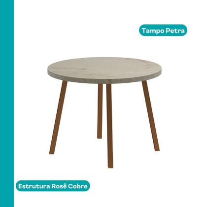 Imagem de Conjunto Sala de Jantar 4 Cadeiras Dália Carraro Petra Rose