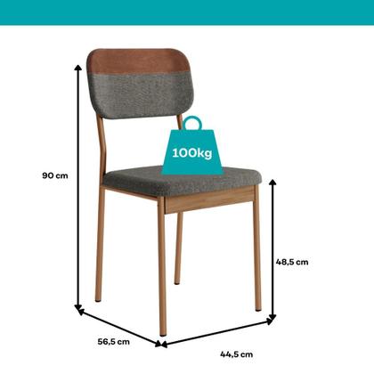 Imagem de Conjunto Sala de Jantar 4 Cadeiras Florença Carraro