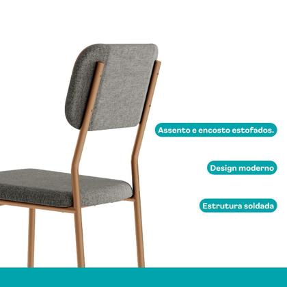 Imagem de Conjunto Sala de Jantar 4 Cadeiras Florença Carraro