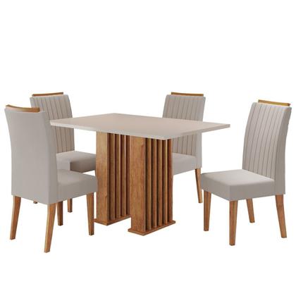 Imagem de Conjunto Sala de Jantar 4 Cadeiras Fran