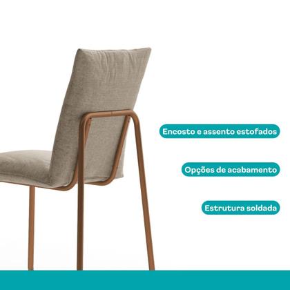 Imagem de Conjunto Sala de Jantar 4 Cadeiras Monte Carlo Carraro Petra e Rose