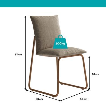 Imagem de Conjunto Sala de Jantar 4 Cadeiras Monte Carlo Carraro Petra e Rose