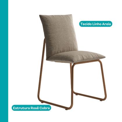 Imagem de Conjunto Sala de Jantar 4 Cadeiras Monte Carlo Carraro Petra e Rose