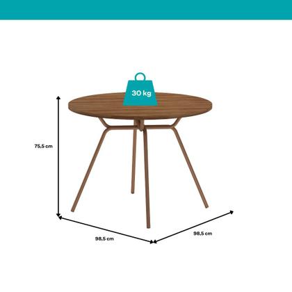 Imagem de Conjunto Sala de Jantar 4 Cadeiras Nolita Carraro Fre/Ros/Are