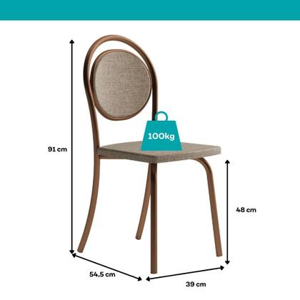 Imagem de Conjunto Sala de Jantar 4 Cadeiras Nolita Carraro Fre/Ros/Are