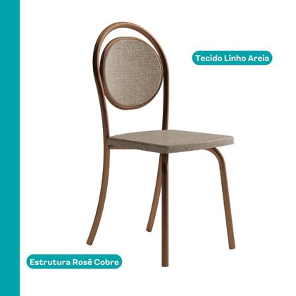 Imagem de Conjunto Sala de Jantar 4 Cadeiras Nolita Carraro Fre/Ros/Are