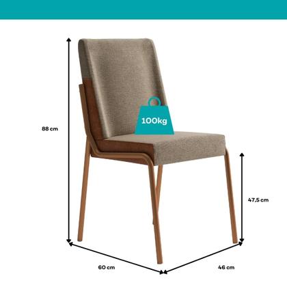 Imagem de Conjunto Sala de Jantar 4 Cadeiras San Lorenzo Carraro Petra Rose