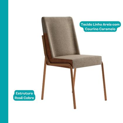 Imagem de Conjunto Sala de Jantar 4 Cadeiras San Lorenzo Carraro Petra Rose