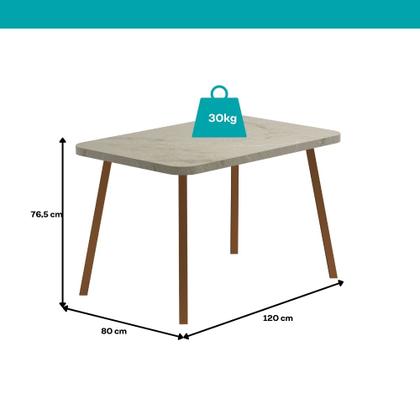 Imagem de Conjunto Sala de Jantar 4 Cadeiras San Lorenzo Carraro Petra Rose