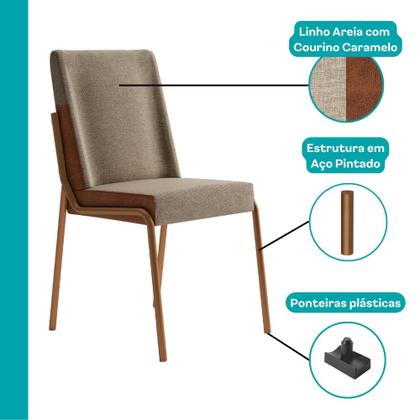 Imagem de Conjunto Sala de Jantar 4 Cadeiras San Lorenzo Carraro Petra Rose