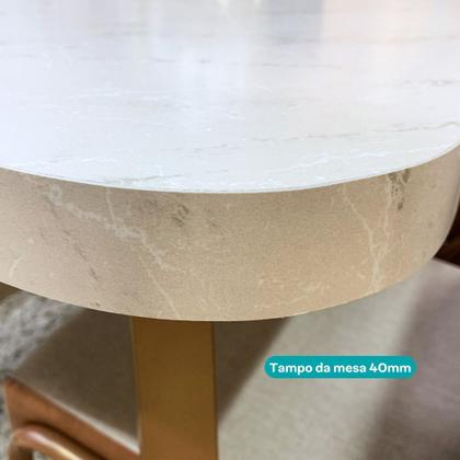 Imagem de Conjunto Sala de Jantar 4 Cadeiras San Lorenzo Carraro Petra Rose