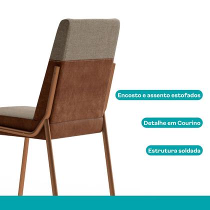 Imagem de Conjunto Sala de Jantar 4 Cadeiras San Lorenzo Carraro Petra Rose