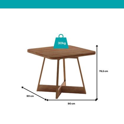 Imagem de Conjunto Sala de Jantar 4 Cadeiras Seul Carraro Nogal