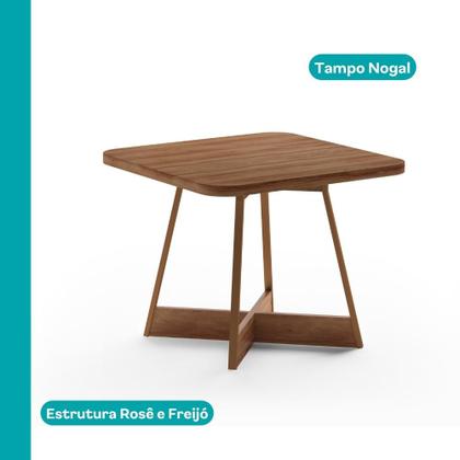 Imagem de Conjunto Sala de Jantar 4 Cadeiras Seul Carraro Nogal