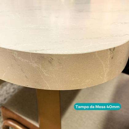 Imagem de Conjunto Sala de Jantar 4 Cadeiras Treviso Carraro Petra e Rosê