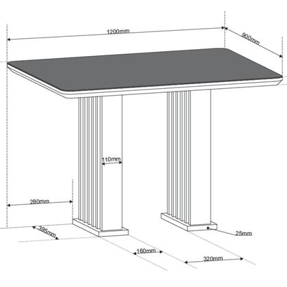 Imagem de Conjunto Sala de Jantar 4 Cadeiras Vegas