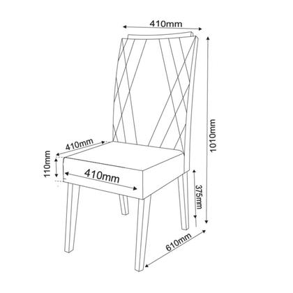 Imagem de Conjunto Sala de Jantar 4 Cadeiras Vegas