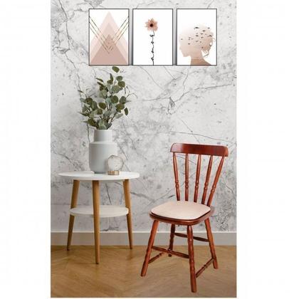 Imagem de Conjunto Sala de Jantar 4 Lugares com Mesa e Cadeiras em Madeira Maciça Dalas