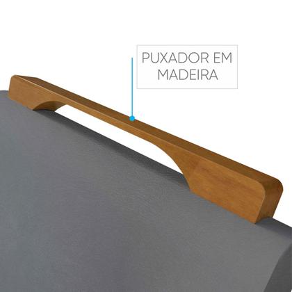 Imagem de Conjunto Sala de Jantar 4 Lugares em Madeira Maciça Mesa Lisy e Cadeiras Veludo Móveis Mundial