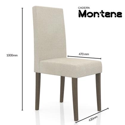 Imagem de Conjunto Sala De Jantar 4 Lugares Mesa Flórida E Cadeira Montana Tecido A40