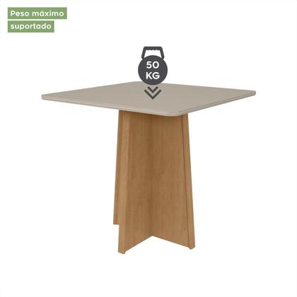 Imagem de Conjunto Sala de Jantar 4 Lugares Quadrada Tampo Vidro/MDF Mesa Celebrare com Cadeiras Apogeu