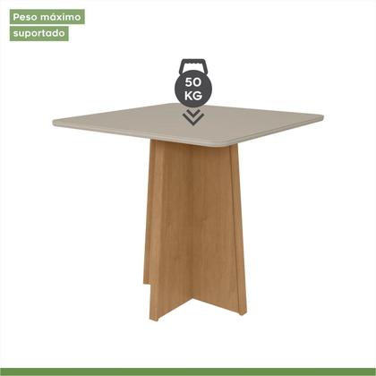 Imagem de Conjunto Sala de Jantar 4 Lugares Quadrada Tampo Vidro/MDF Mesa Celebrare com Cadeiras Apogeu