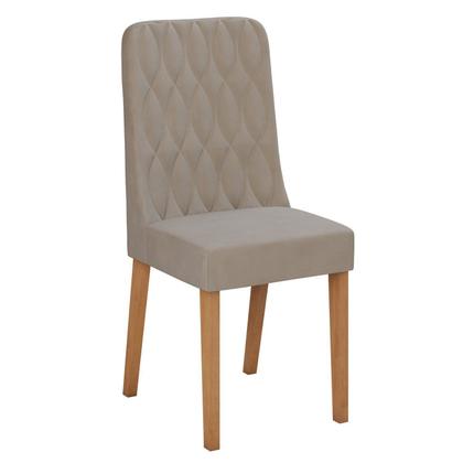 Imagem de Conjunto Sala de Jantar 4 Lugares Quadrado Tampo MDF Mesa Celebrare com Cadeiras Luar