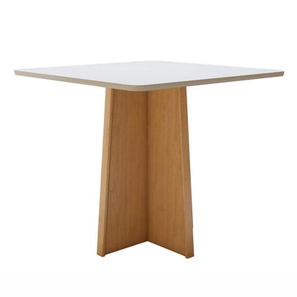 Imagem de Conjunto Sala de Jantar 4 Lugares Quadrado Tampo MDF Mesa Celebrare com Cadeiras Luar