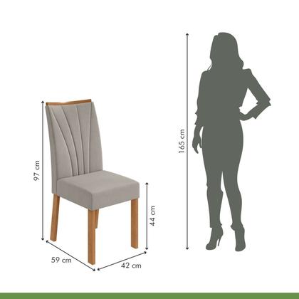 Imagem de Conjunto Sala de Jantar 4 Lugares Redonda Tampo MDF Mesa Celebrare com Cadeiras Apogeu