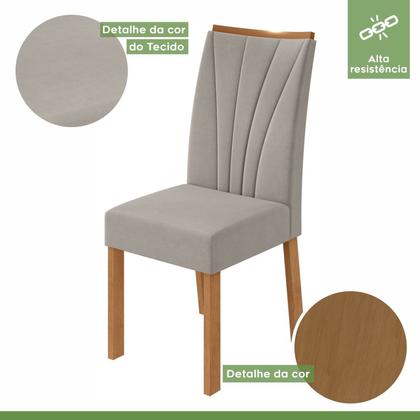 Imagem de Conjunto Sala de Jantar 4 Lugares Redonda Tampo MDF Mesa Celebrare com Cadeiras Apogeu