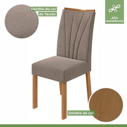 Imagem de Conjunto Sala de Jantar 4 Lugares Redonda Tampo MDF Mesa Celebrare com Cadeiras Apogeu