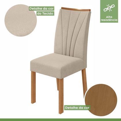 Imagem de Conjunto Sala de Jantar 4 Lugares Redonda Tampo Vidro/MDF Mesa Celebrare com Cadeiras Apogeu