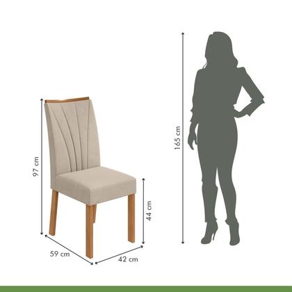 Imagem de Conjunto Sala de Jantar 4 Lugares Redonda Tampo Vidro/MDF Mesa Celebrare com Cadeiras Apogeu