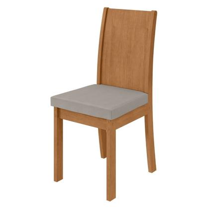 Imagem de Conjunto Sala de Jantar 4 Lugares Redonda Tampo Vidro/MDF Mesa Celebrare e Cadeiras Athenas