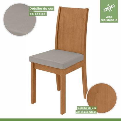 Imagem de Conjunto Sala de Jantar 4 Lugares Redonda Tampo Vidro/MDF Mesa Celebrare e Cadeiras Athenas