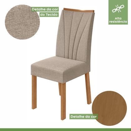 Imagem de Conjunto Sala de Jantar 4 Lugares Retangular Tampo MDF Mesa Athenas com Cadeiras Apogeu