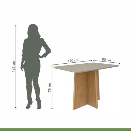 Imagem de Conjunto Sala de Jantar 4 Lugares Retangular Tampo MDF Mesa Celebrare com Cadeiras Apogeu